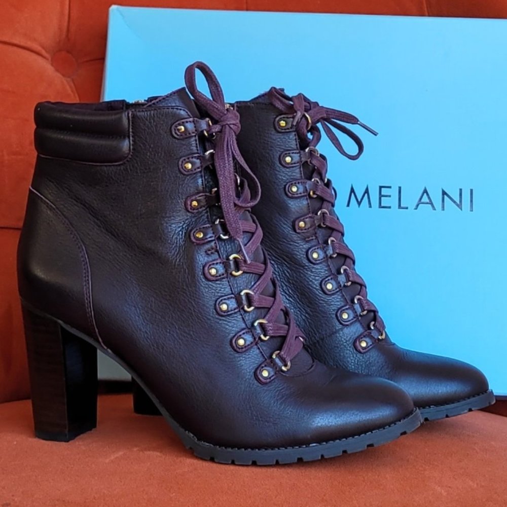 Antonio Melani Gamena Block Heel Booties Women Size 8.5M - Picture 1 of 10